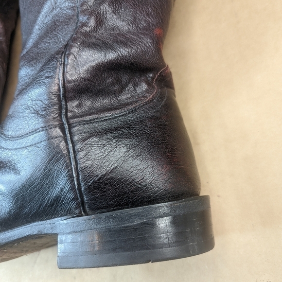 Lucchese Boots men's size 11D Exotic Genuine Black Cherry Smooth Ostrich classic - Picture 7 of 16